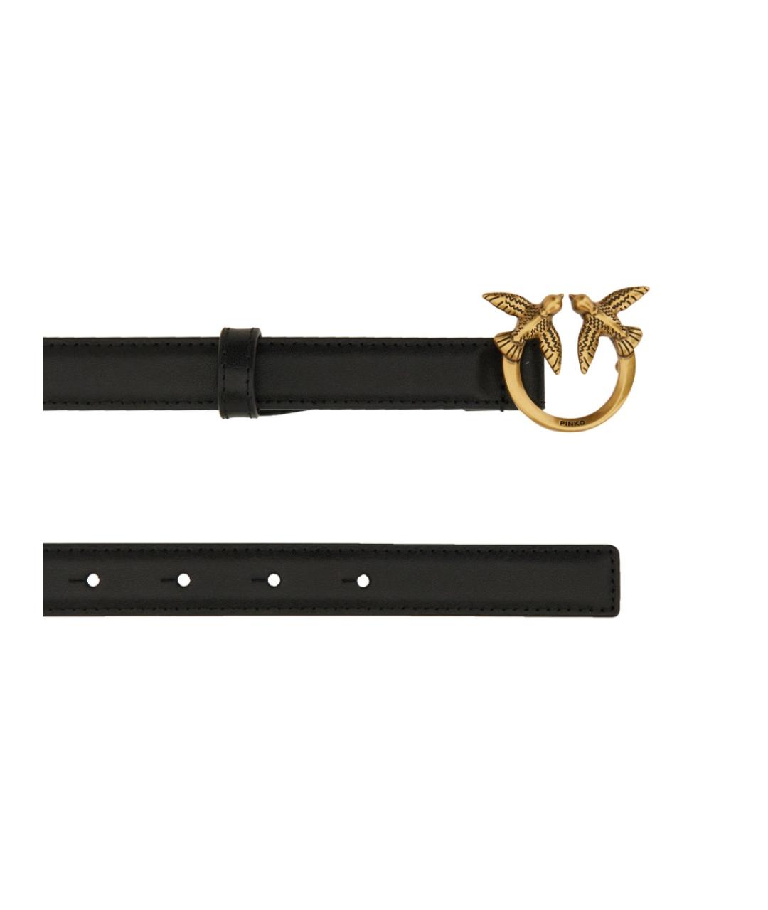 PINKO Черный кожаный ремень, фото 2
