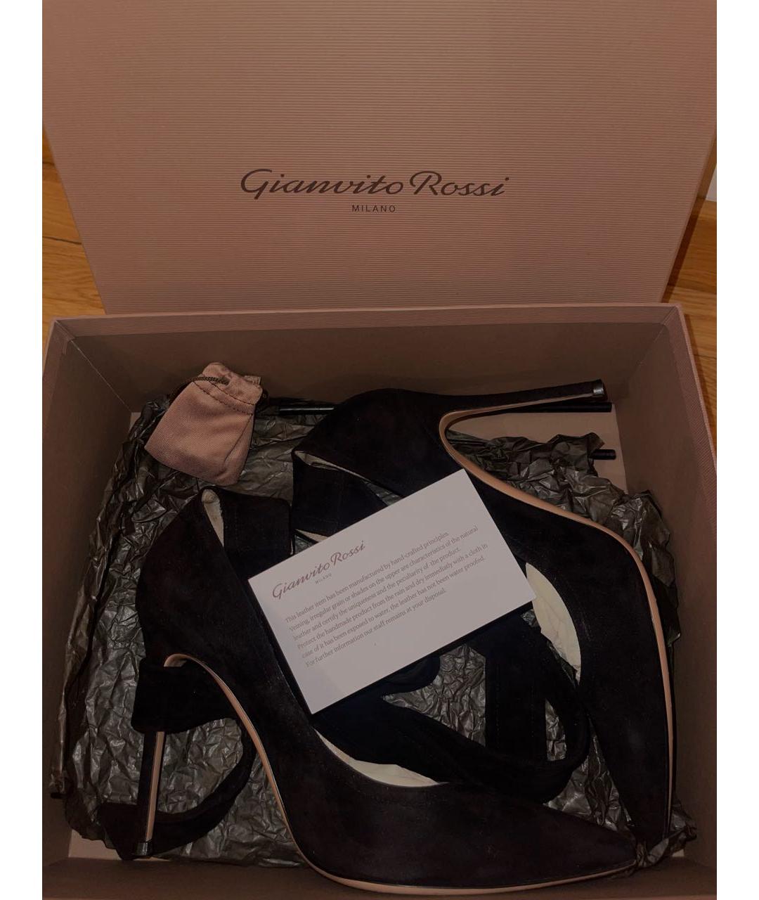 GIANVITO ROSSI Черные замшевые туфли, фото 3