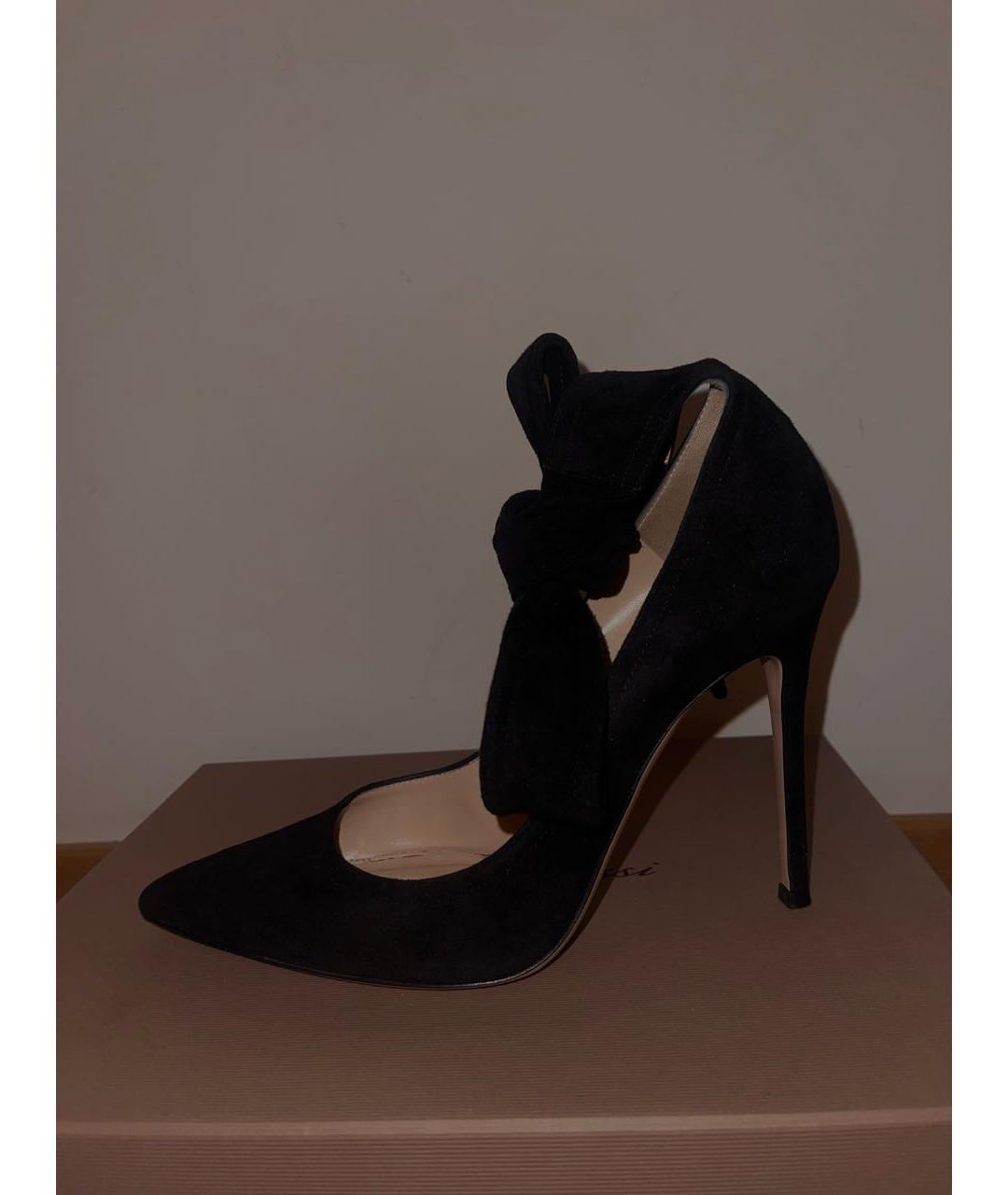 GIANVITO ROSSI Черные замшевые туфли, фото 4