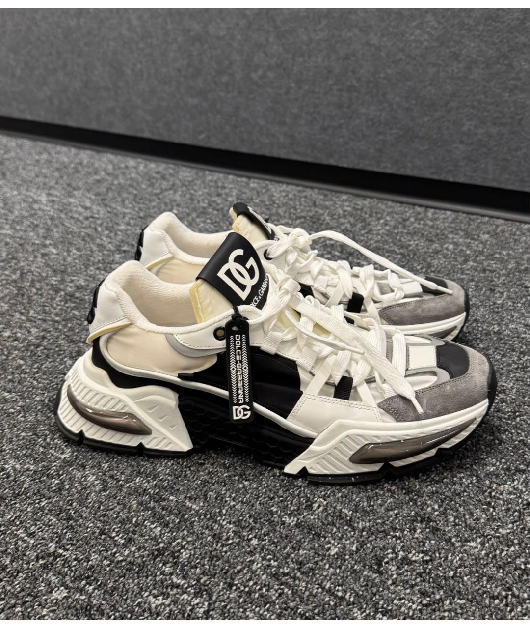 DOLCE&GABBANA Мульти текстильные низкие кроссовки / кеды, фото 5