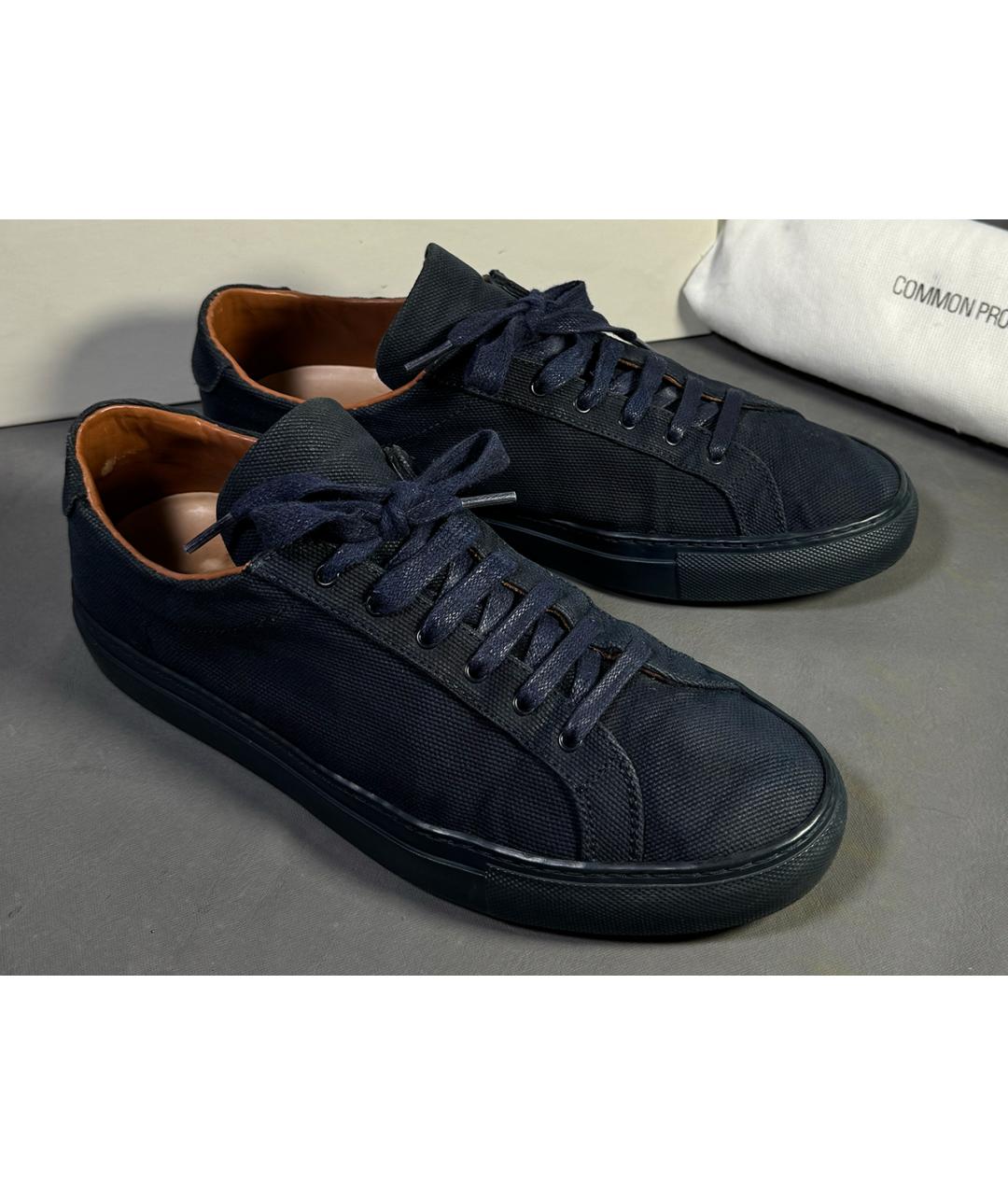 COMMON PROJECTS Синие текстильные низкие кроссовки / кеды, фото 2