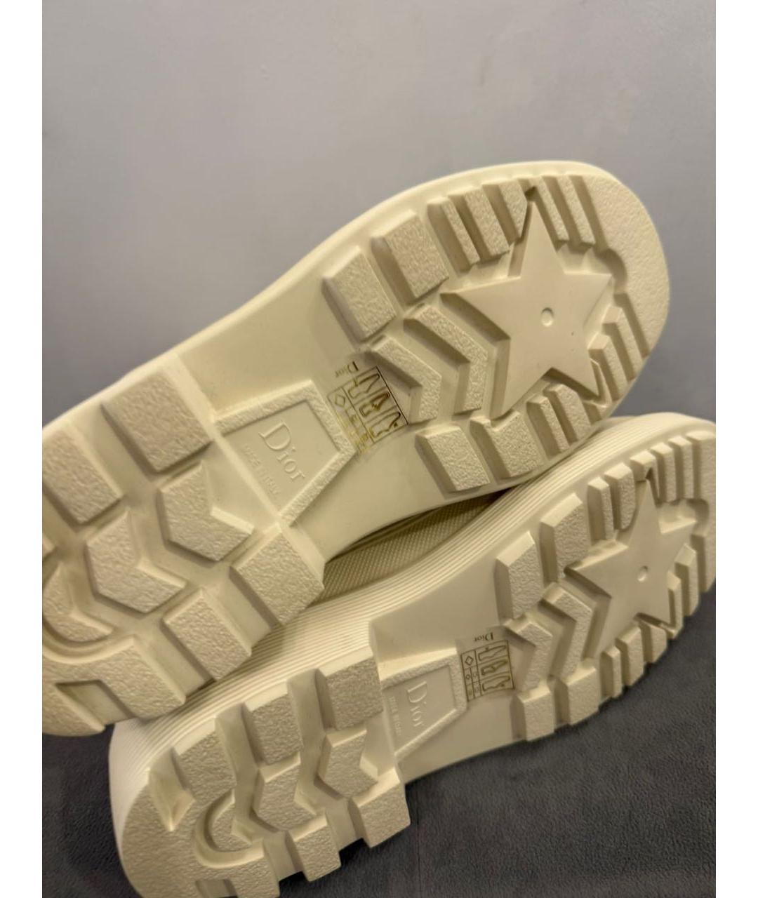 CHRISTIAN DIOR Бежевые кожаные полусапоги, фото 7