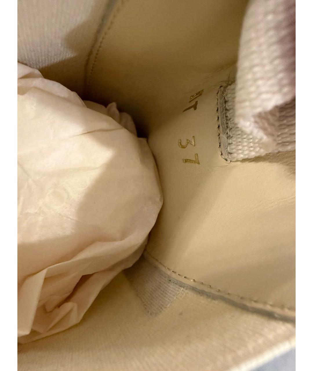 CHRISTIAN DIOR Бежевые кожаные полусапоги, фото 8