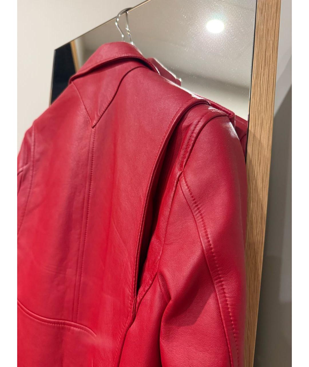 KARL LAGERFELD Красная кожаная куртка, фото 5