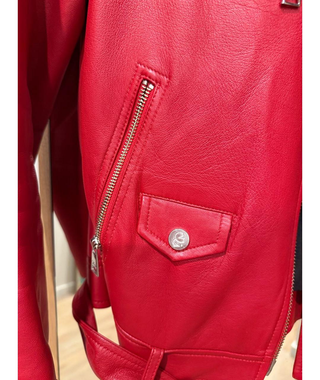 KARL LAGERFELD Красная кожаная куртка, фото 7