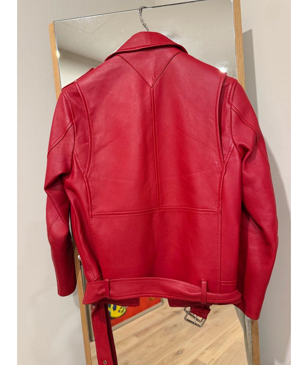 KARL LAGERFELD Красная кожаная куртка, фото 2