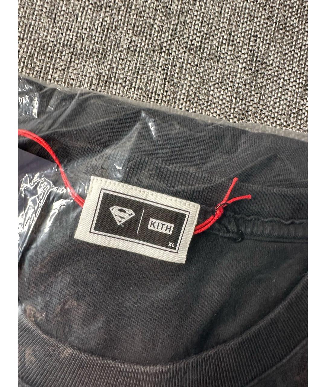 KITH Черная хлопковая футболка, фото 8