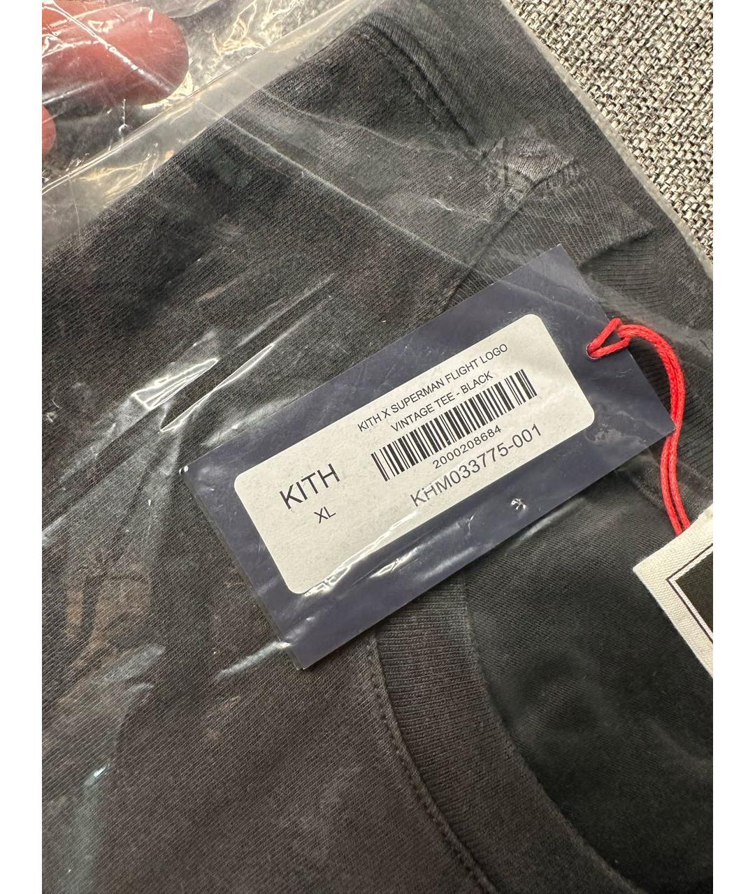 KITH Черная хлопковая футболка, фото 7
