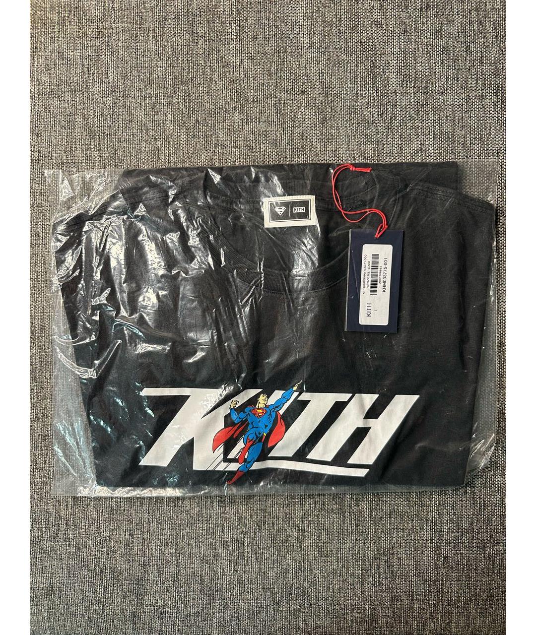 KITH Черная хлопковая футболка, фото 3