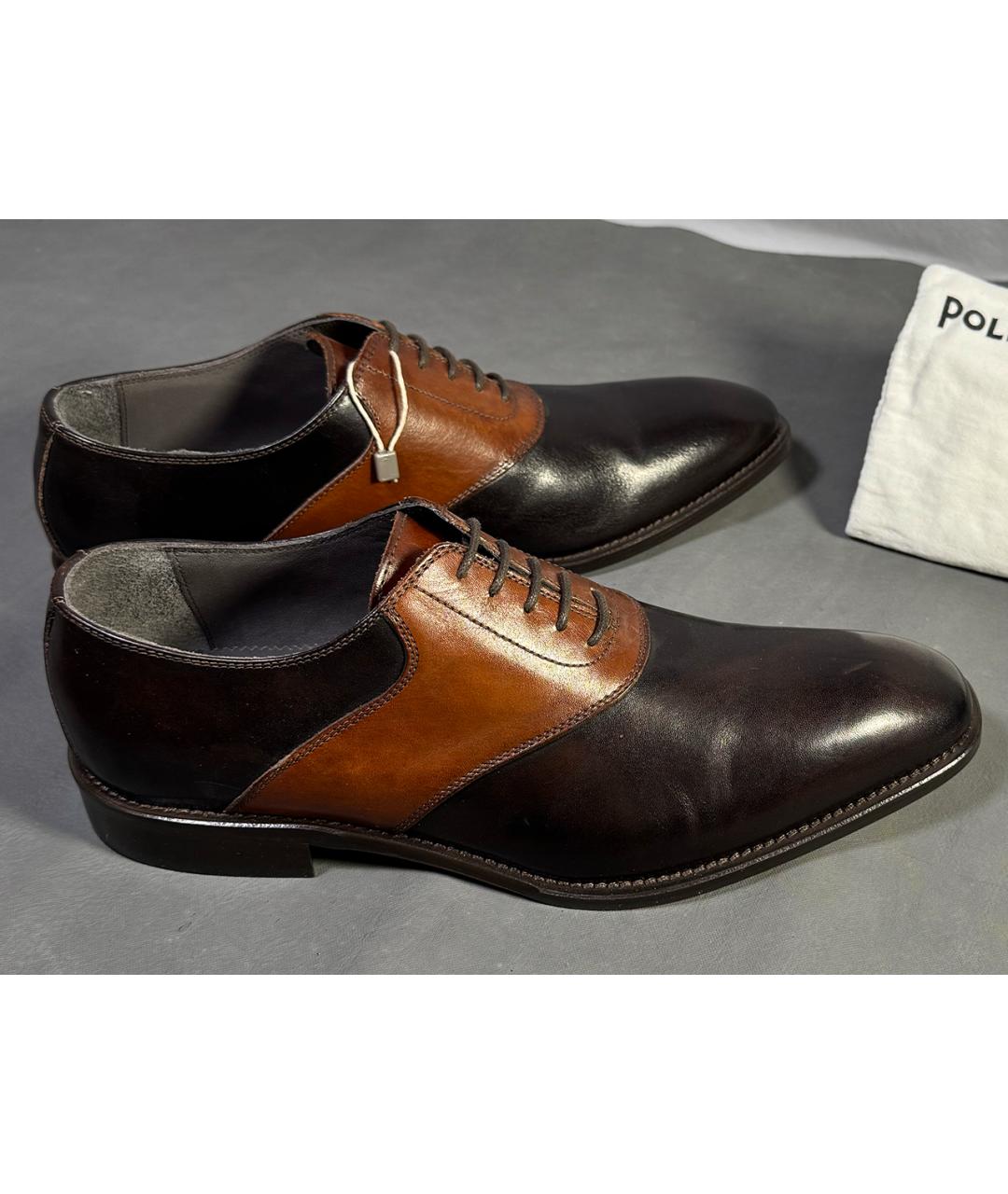 POLLINI Коричневые кожаные туфли, фото 7