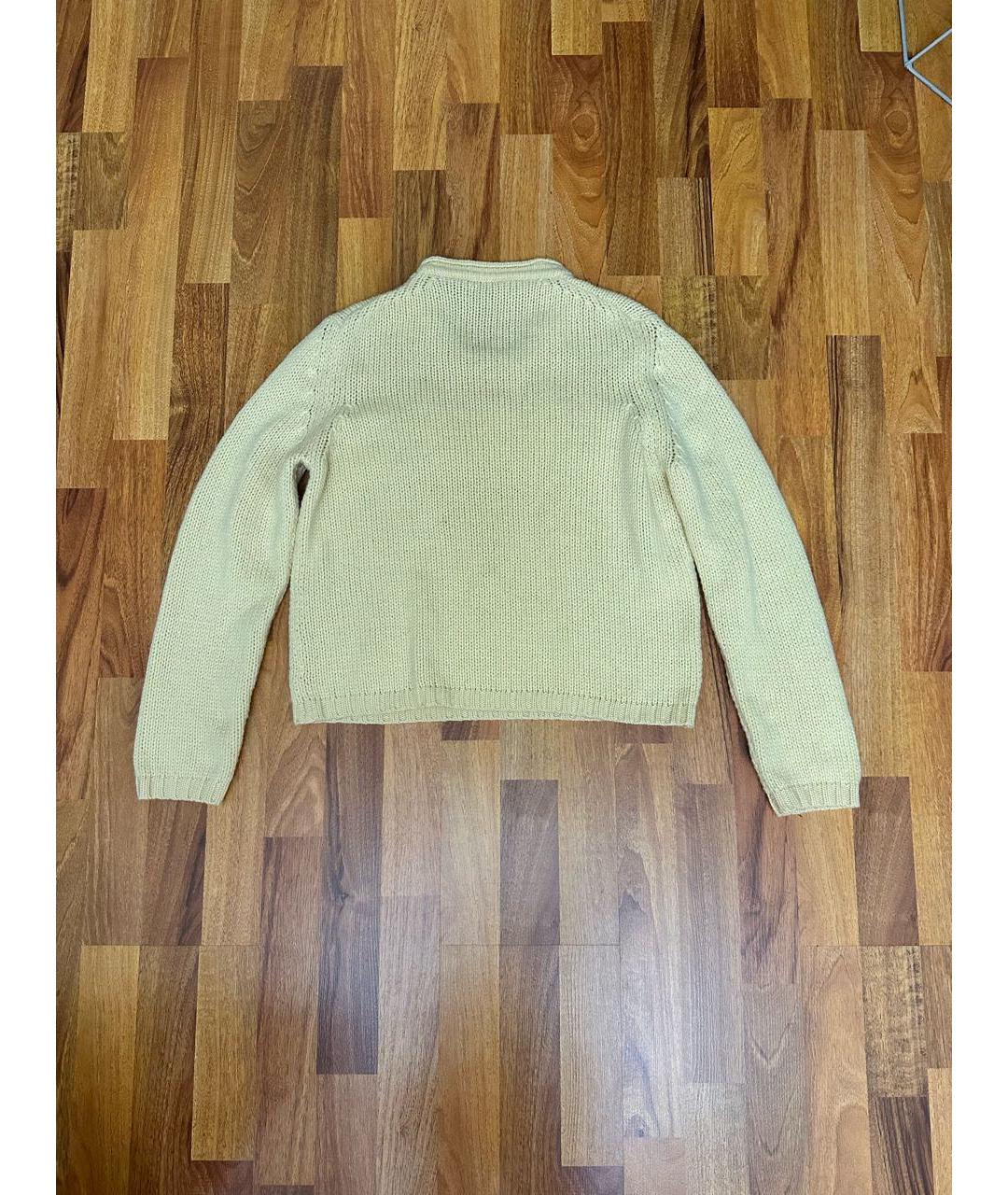 FENDI Желтый кашемировый джемпер / свитер, фото 2