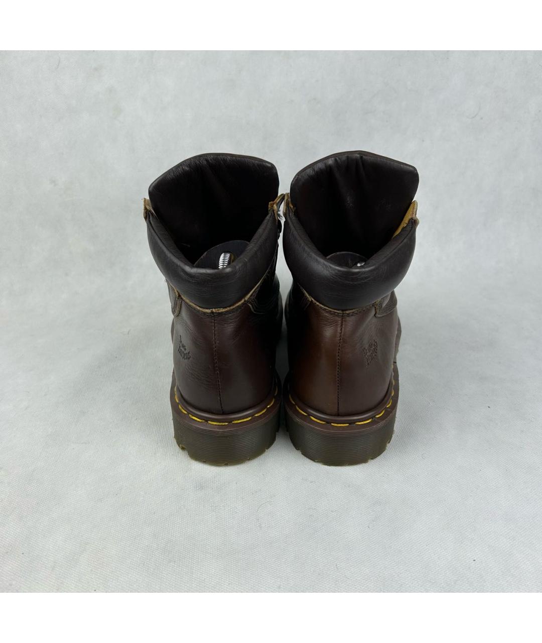 DR. MARTENS Коричневые кожаные высокие ботинки, фото 6