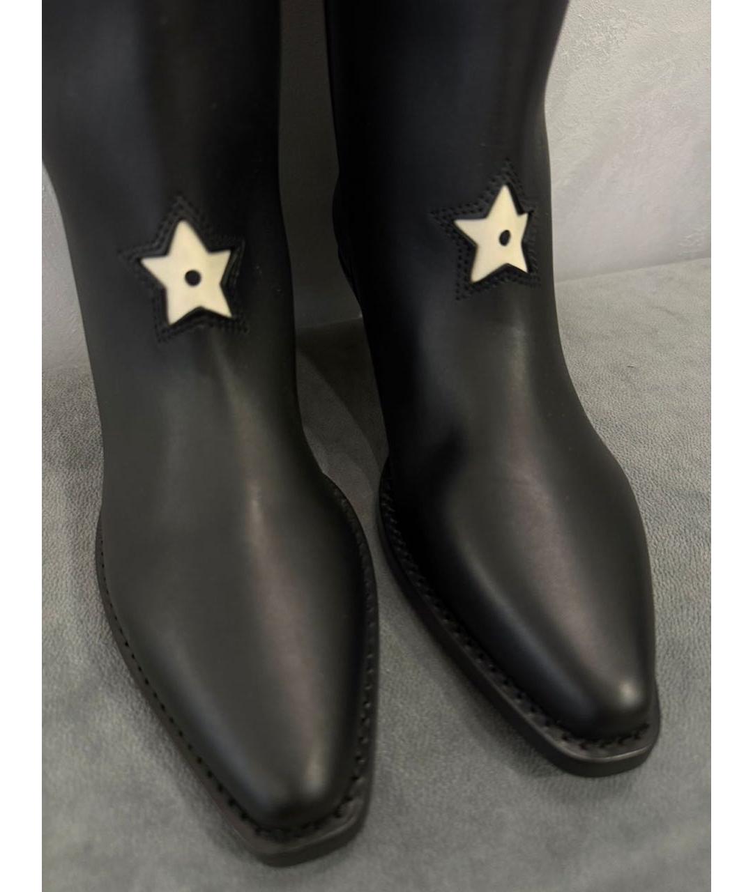 CHRISTIAN DIOR Черные кожаные сапоги, фото 5