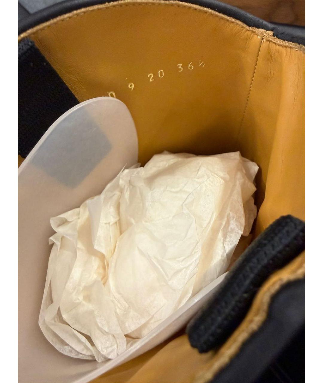 CHRISTIAN DIOR Черные кожаные сапоги, фото 8