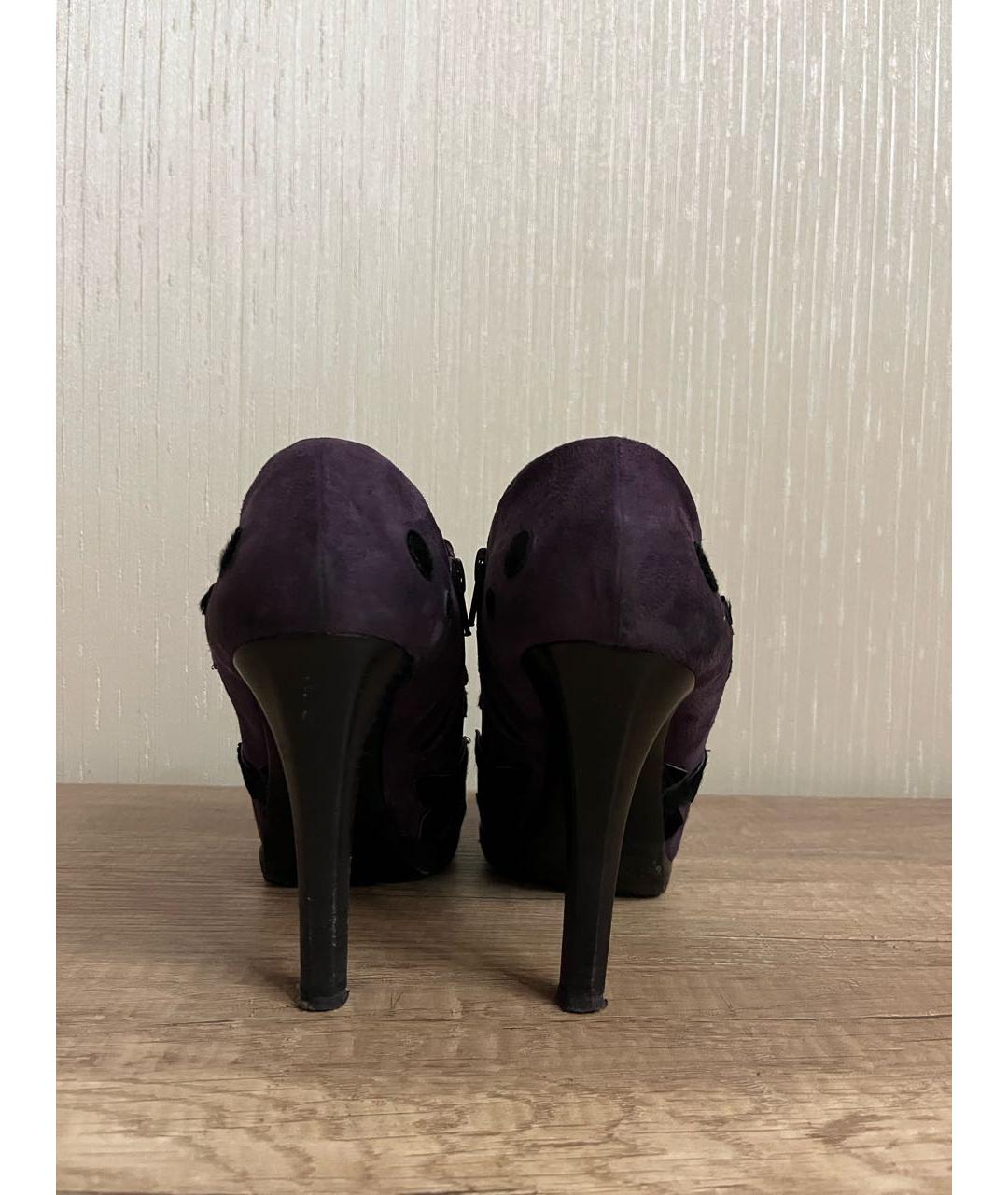 EMILIO PUCCI Фиолетовые замшевые ботильоны, фото 4