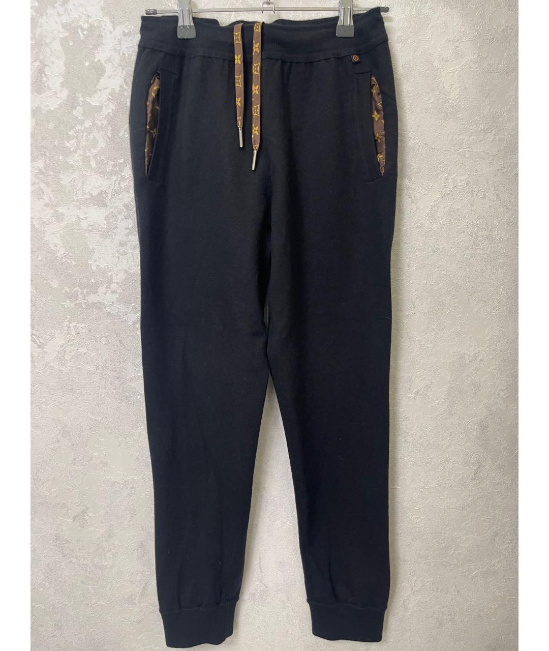 LOUIS VUITTON Черные кашемировые брюки узкие, фото 6