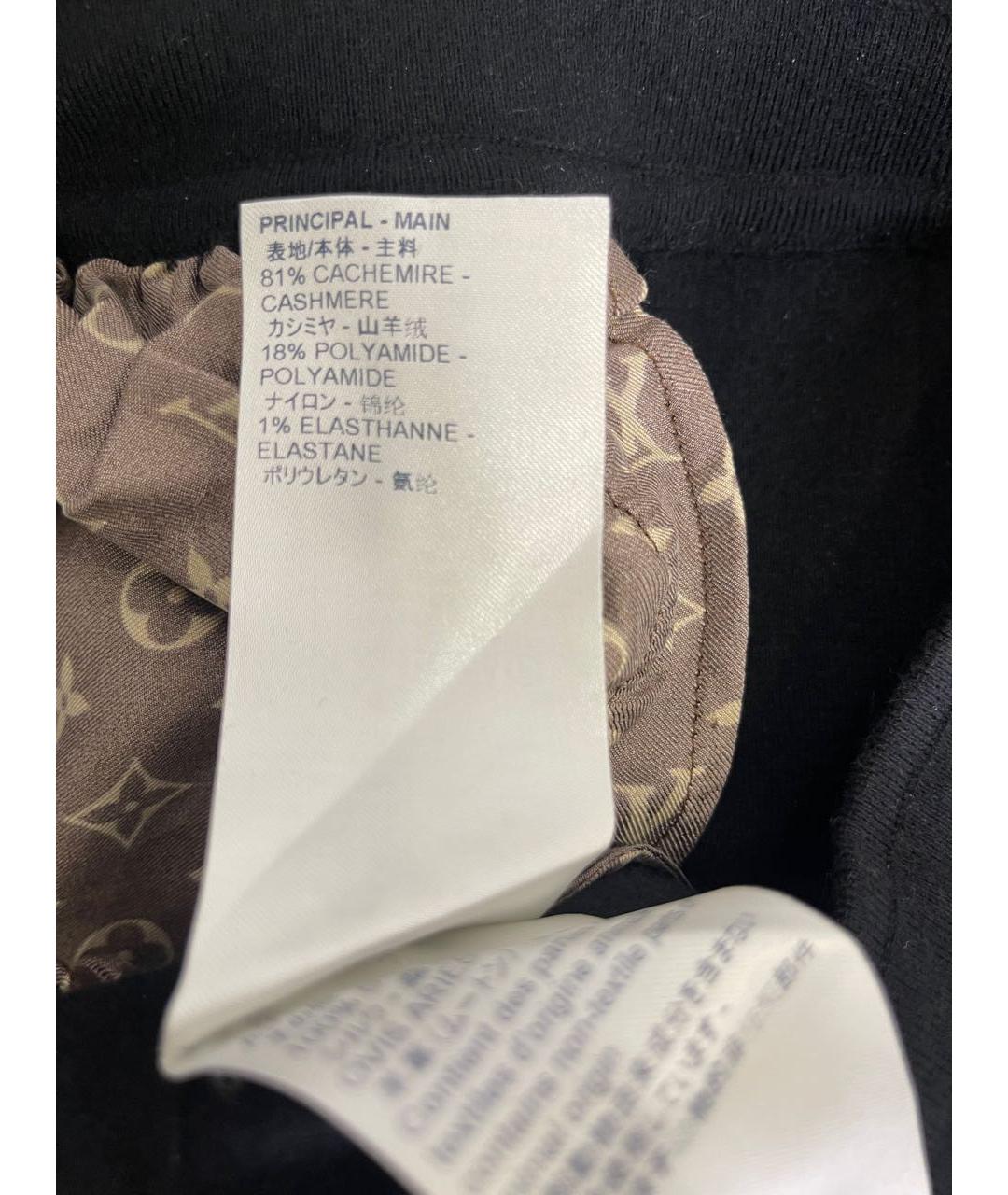 LOUIS VUITTON Черные кашемировые брюки узкие, фото 5