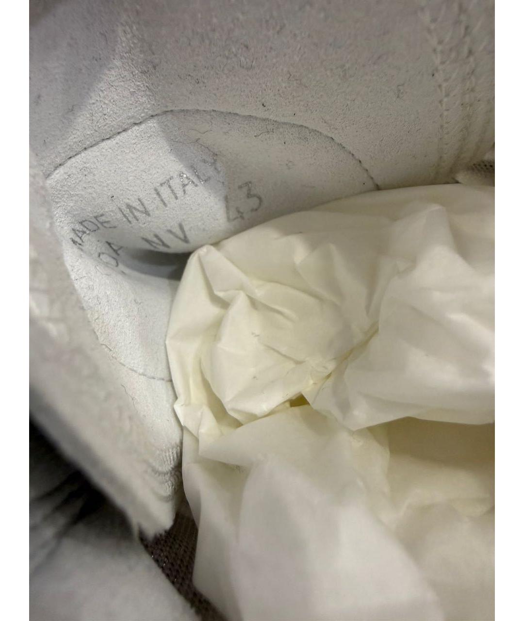 CHRISTIAN DIOR Серые текстильные высокие кроссовки / кеды, фото 7