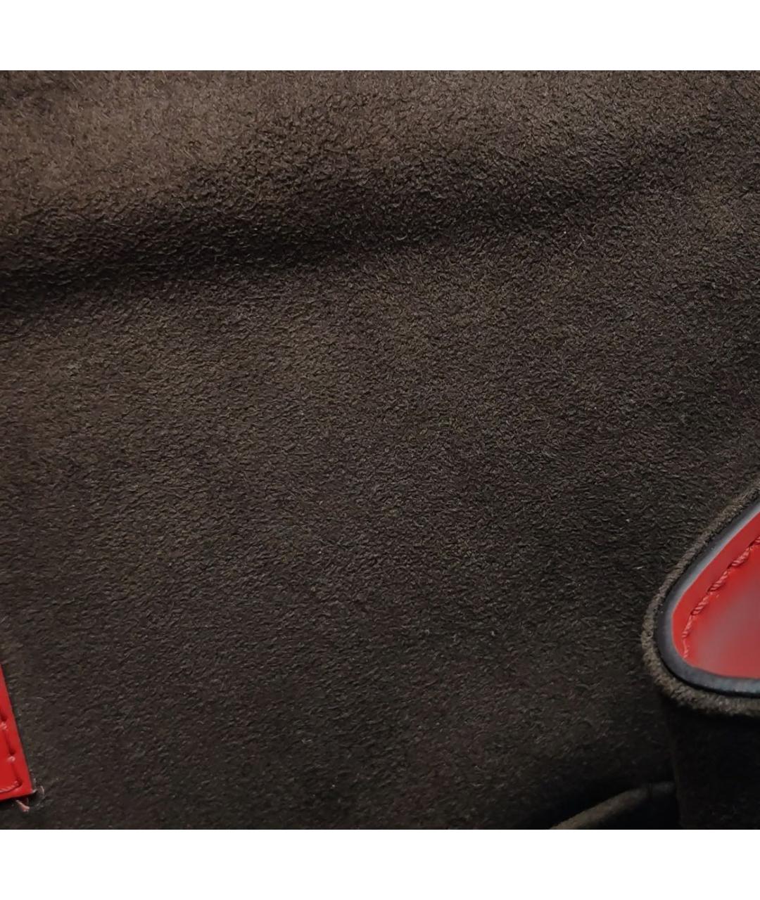 LOUIS VUITTON Красная кожаная сумка через плечо, фото 7