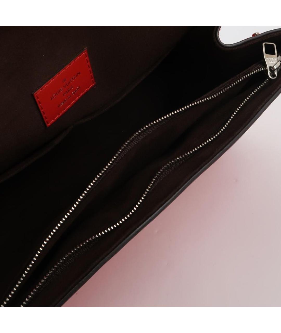 LOUIS VUITTON Красная кожаная сумка через плечо, фото 6