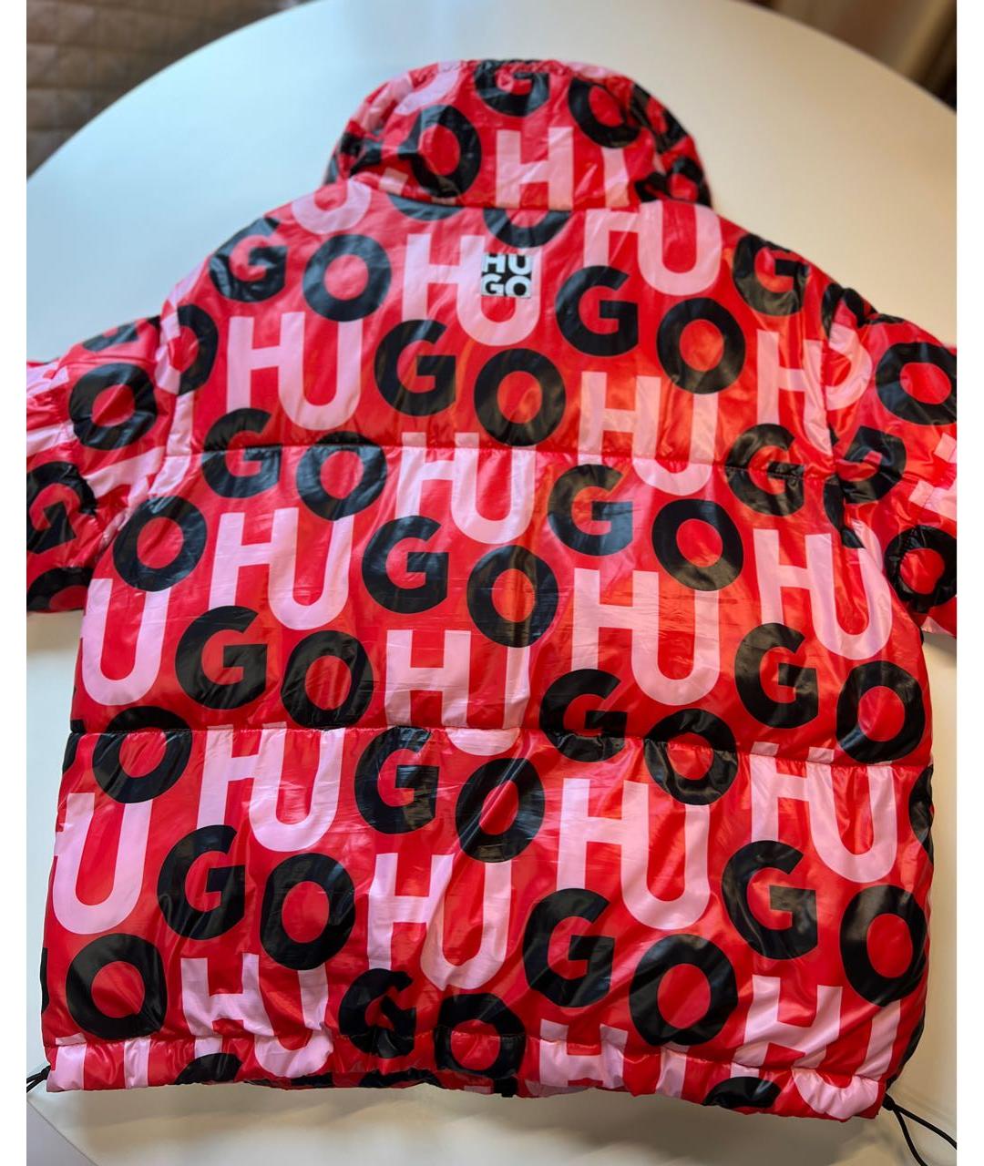 HUGO Красный полиэстеровый пуховик, фото 2