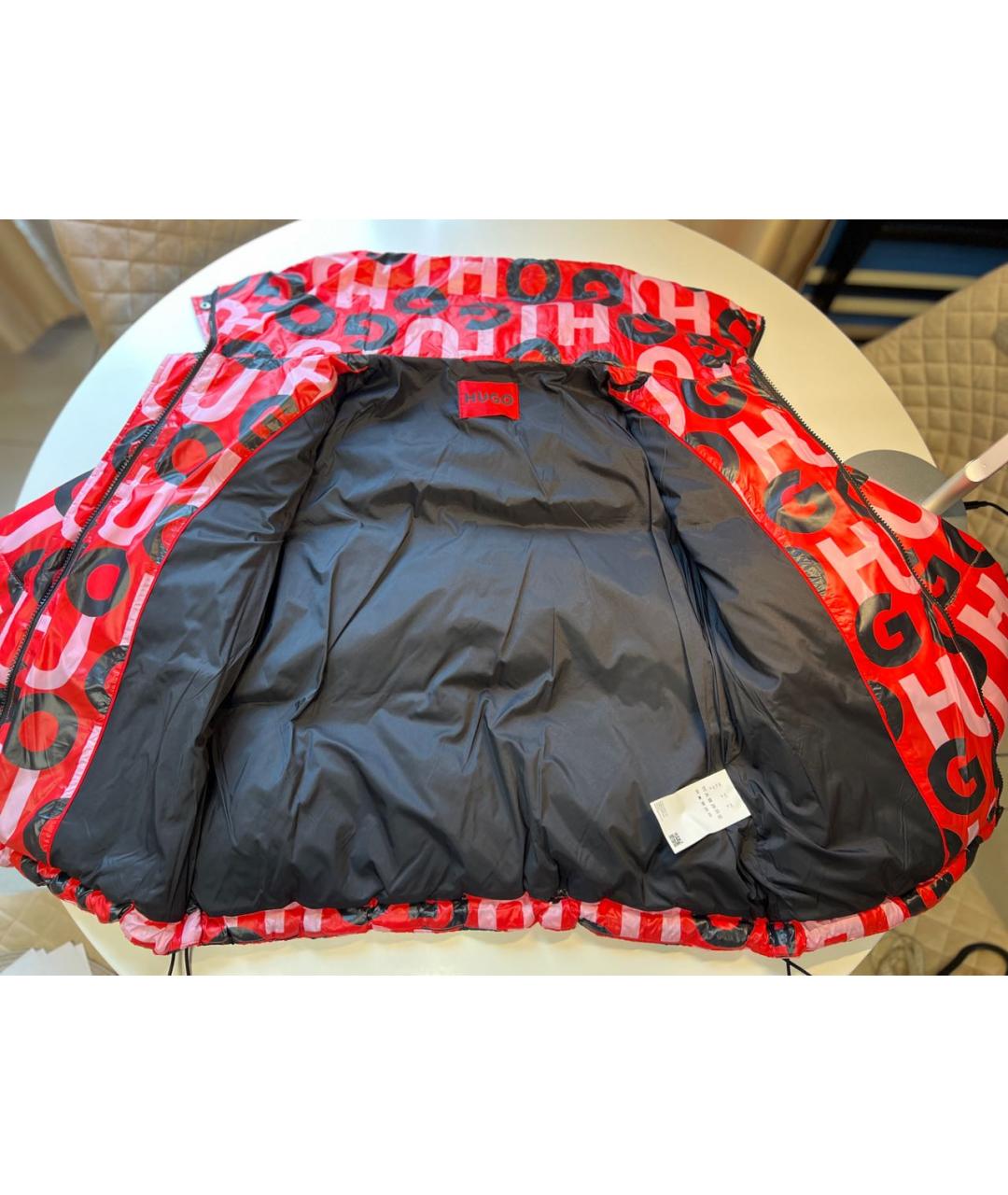 HUGO Красный полиэстеровый пуховик, фото 7