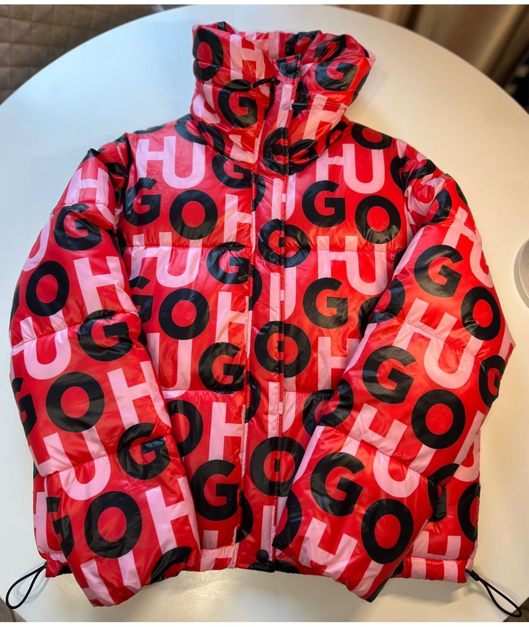HUGO Красный полиэстеровый пуховик, фото 8