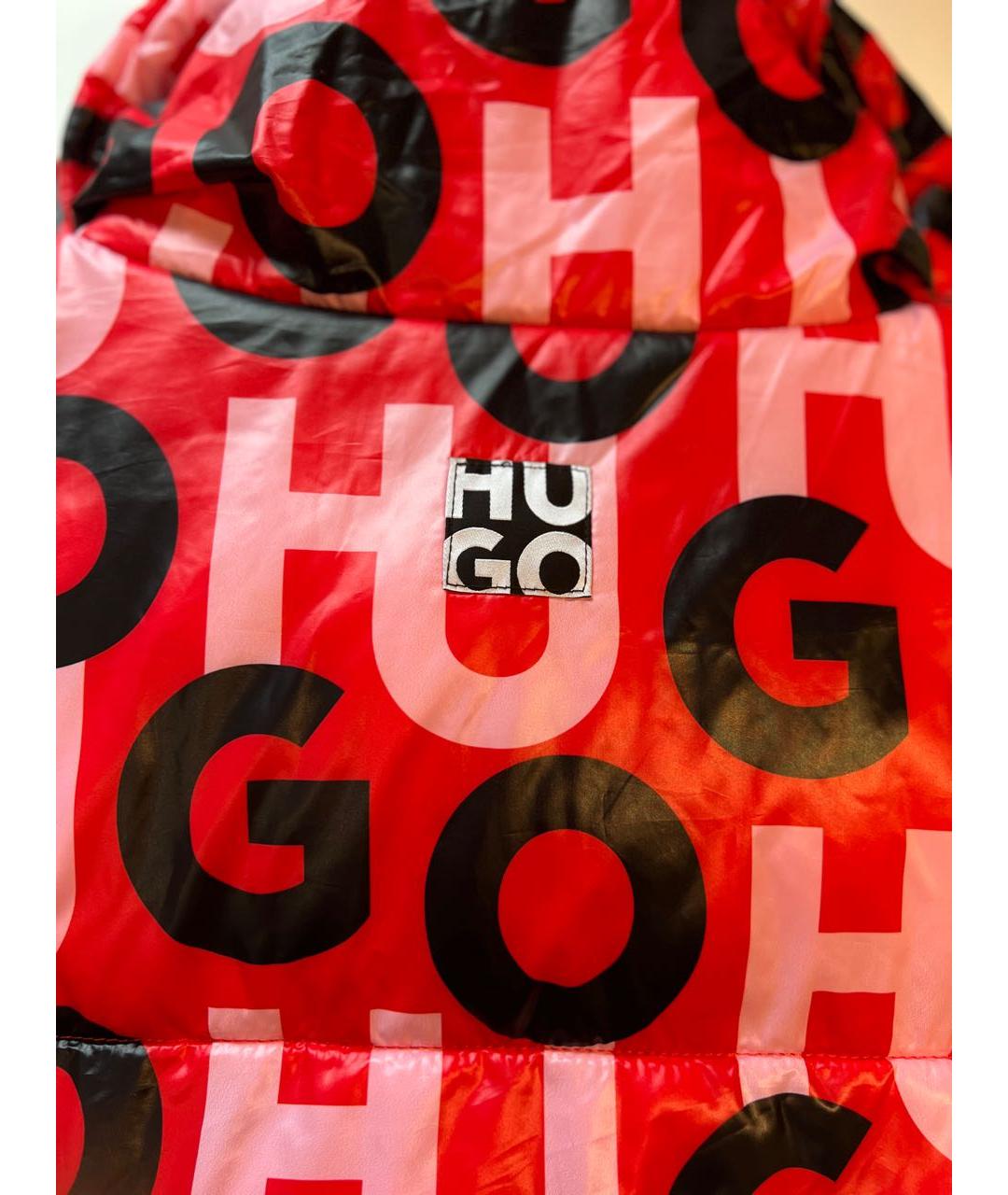 HUGO Красный полиэстеровый пуховик, фото 5