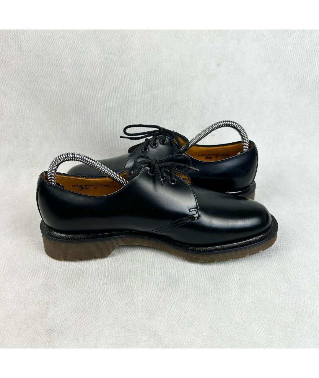 DR. MARTENS Черные кожаные низкие ботинки, фото 3