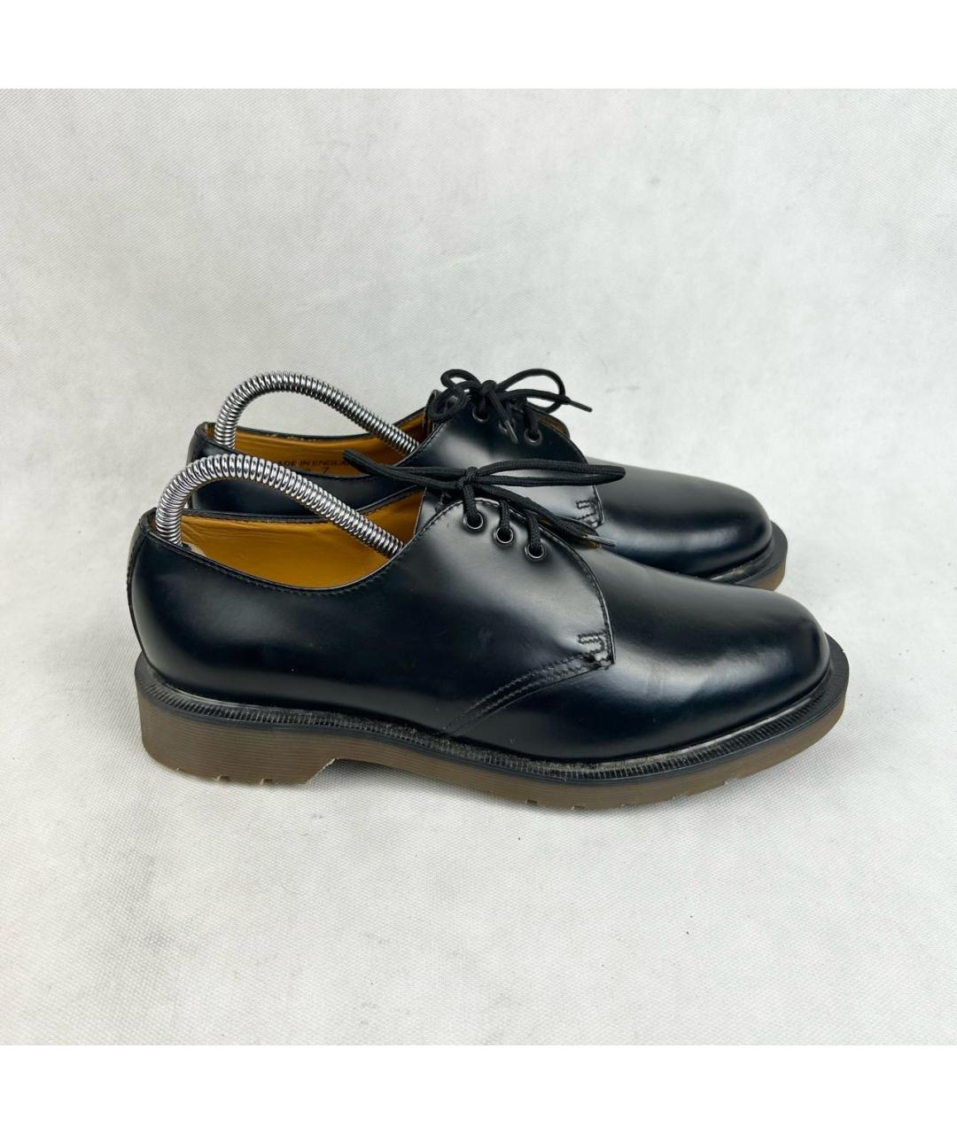 DR. MARTENS Черные кожаные низкие ботинки, фото 9