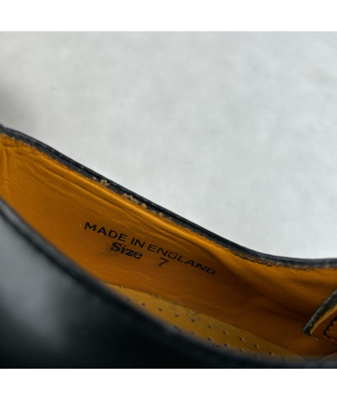 DR. MARTENS Черные кожаные низкие ботинки, фото 8