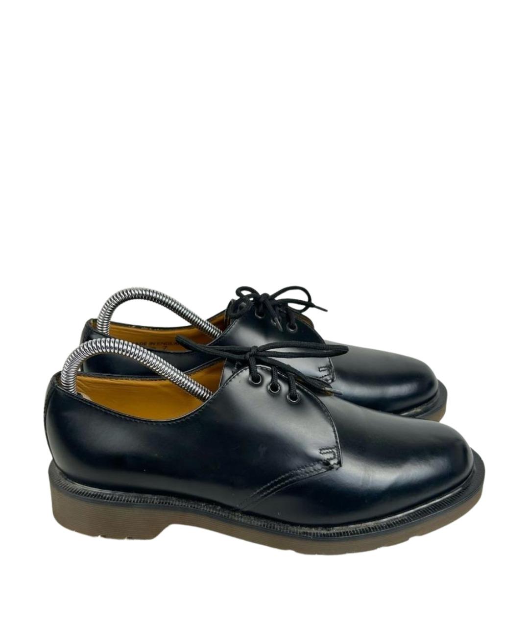 DR. MARTENS Черные кожаные низкие ботинки, фото 1