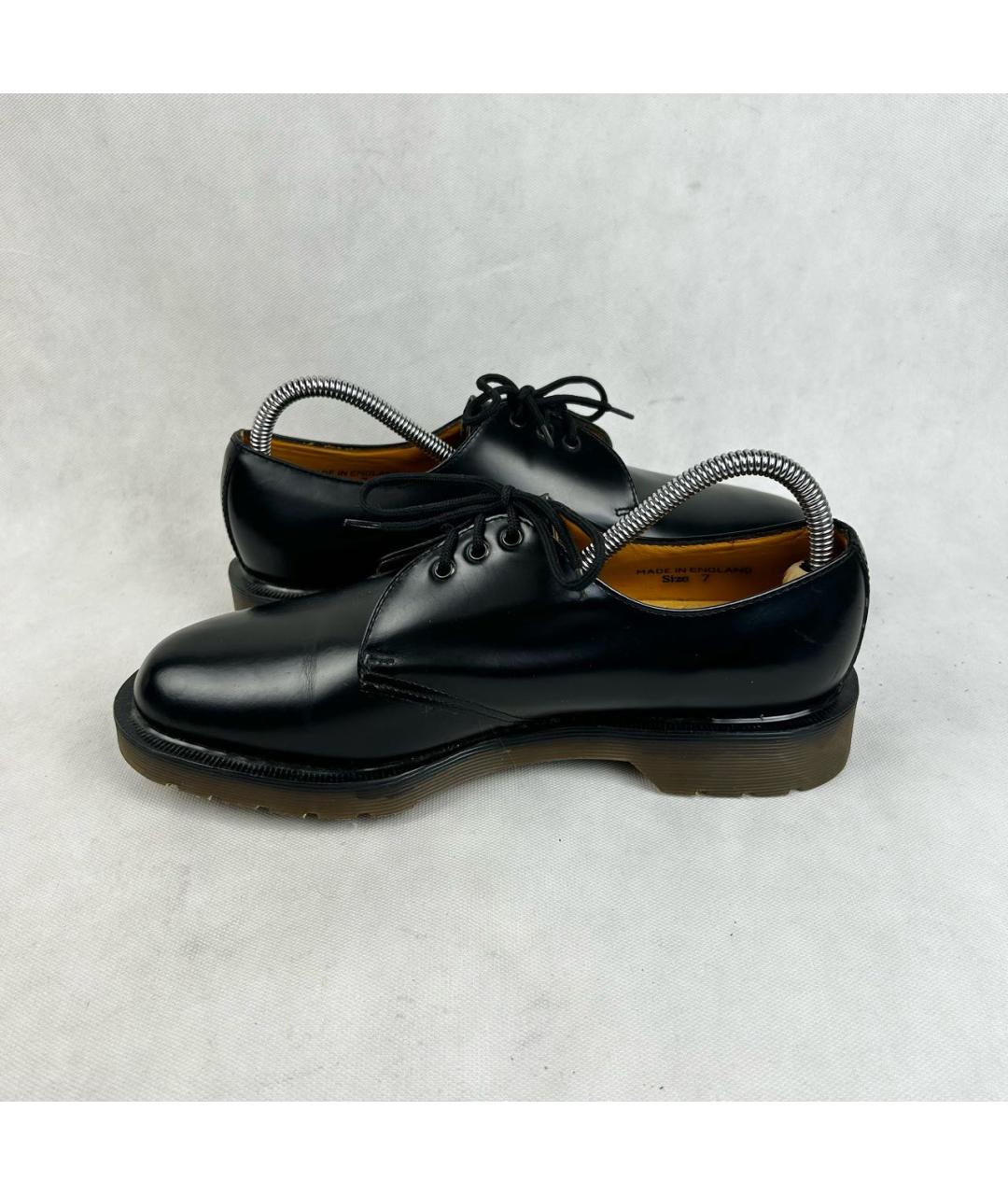 DR. MARTENS Черные кожаные низкие ботинки, фото 4