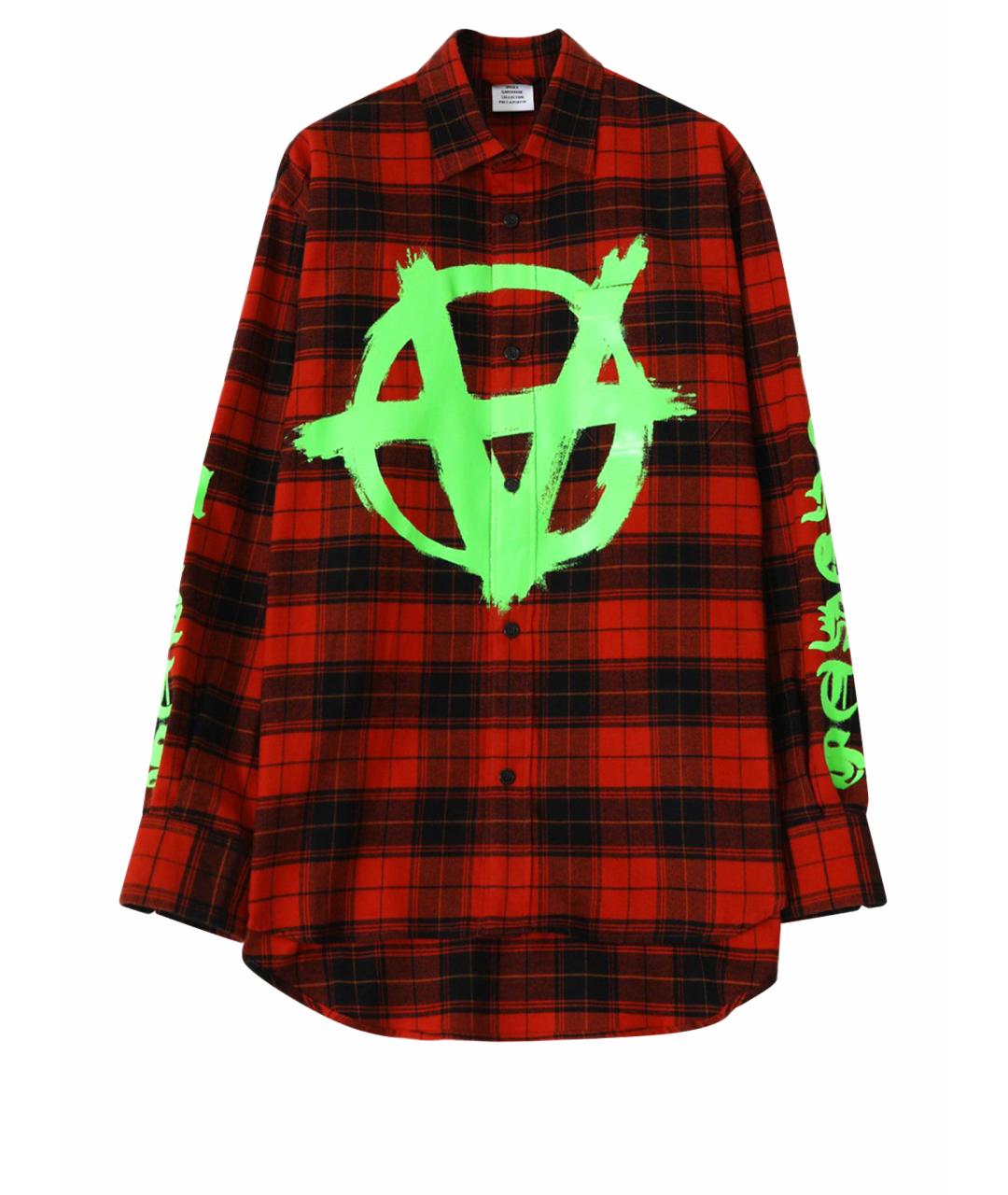 VETEMENTS Мульти хлопковая кэжуал рубашка, фото 1