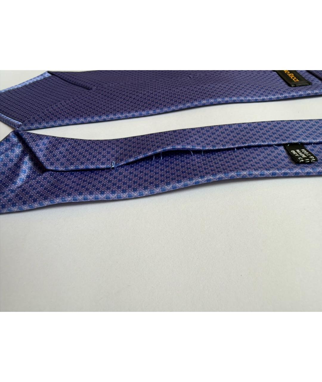 STEFANO RICCI Синий шелковый галстук, фото 3