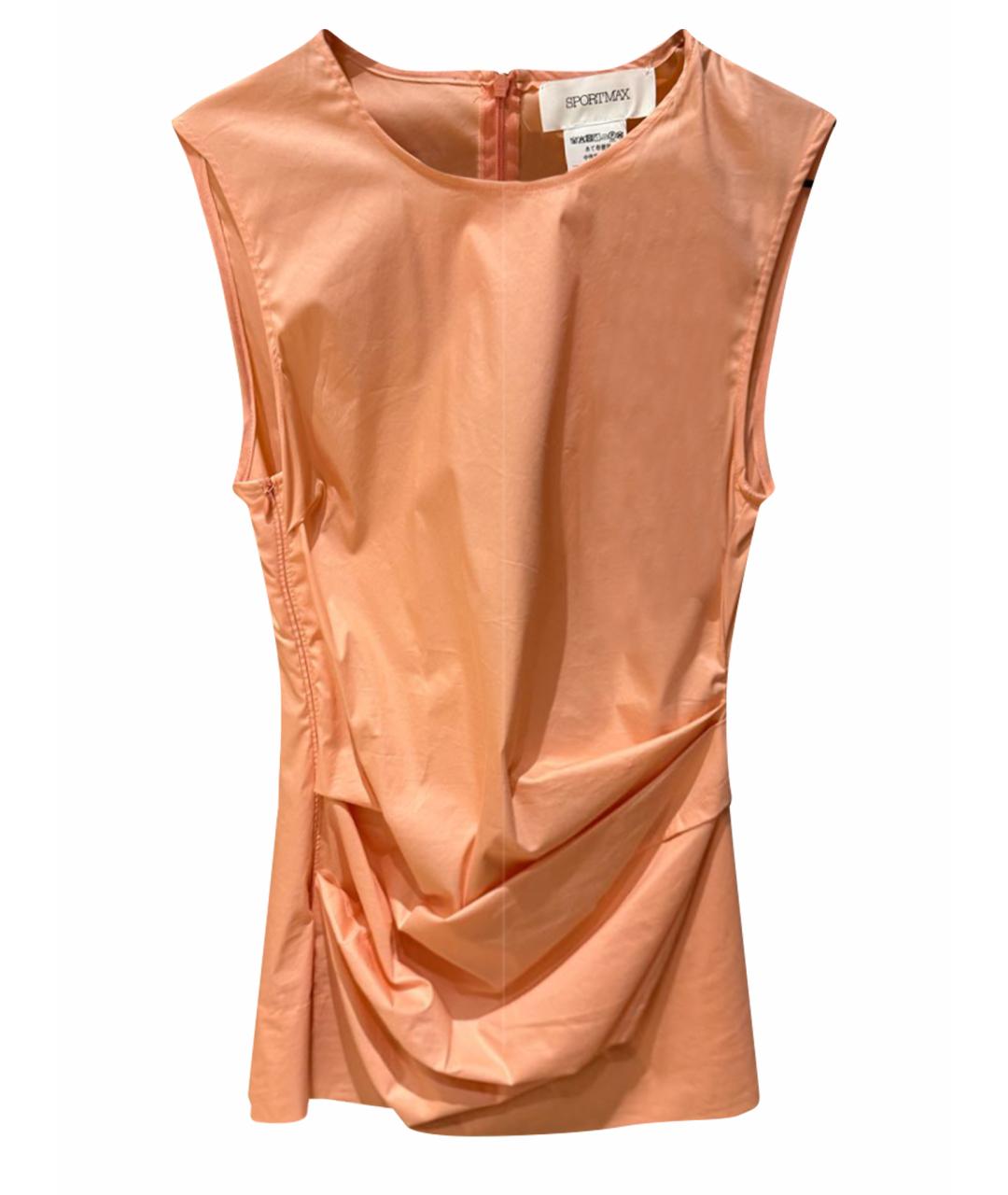 SPORTMAX Коралловая хлопковая майка, фото 1