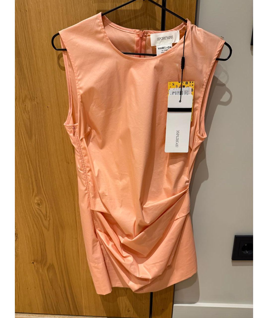 SPORTMAX Коралловая хлопковая майка, фото 7