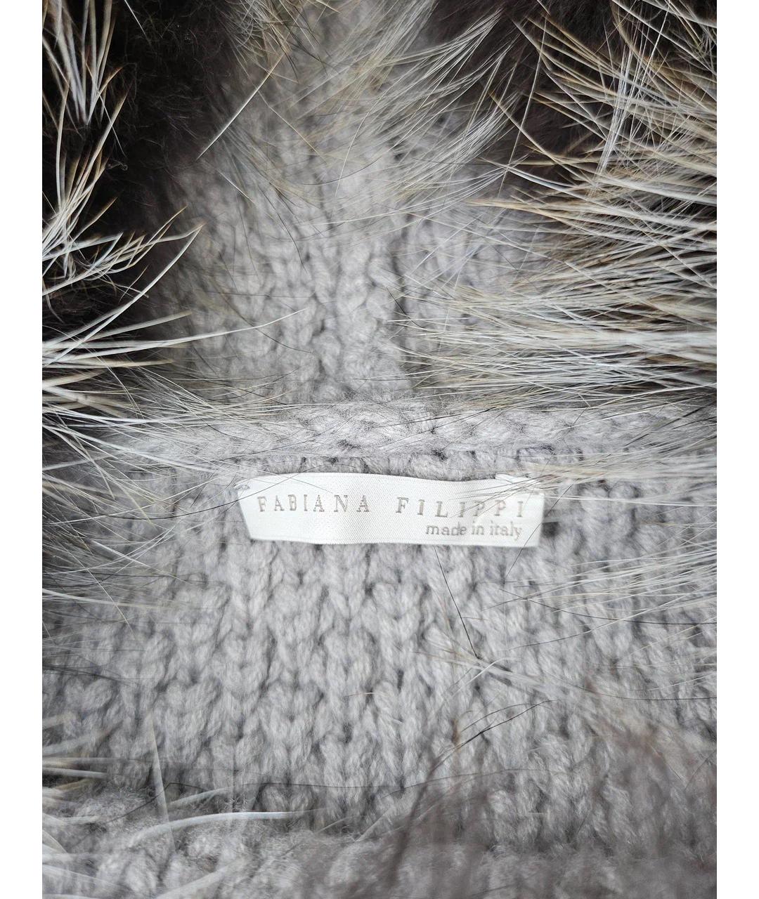 FABIANA FILIPPI Серый кашемировый капюшон, фото 4