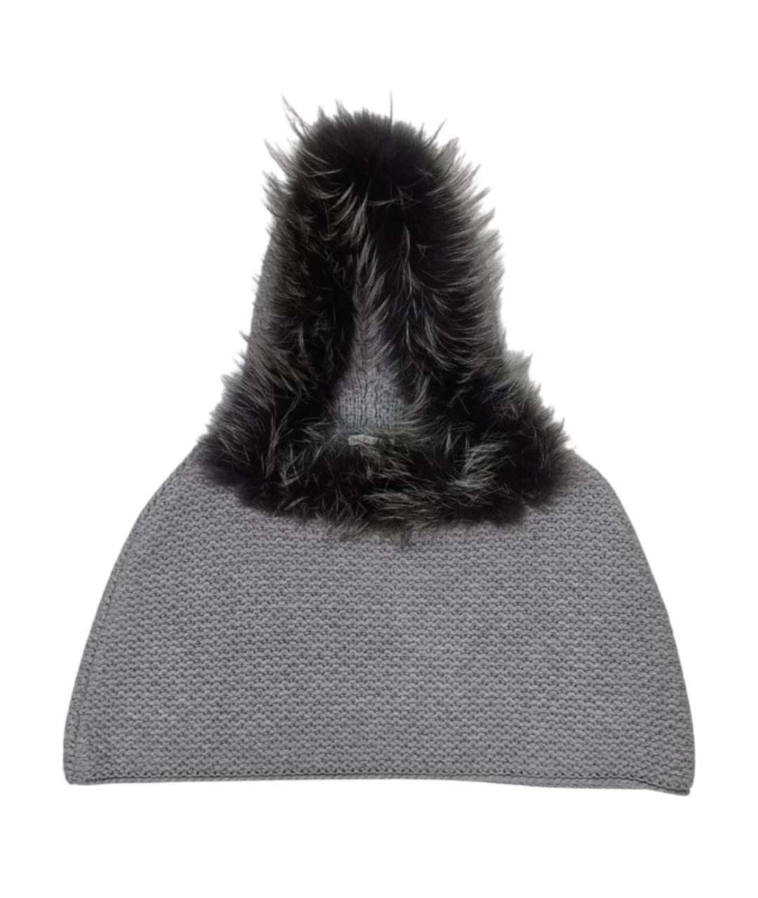 FABIANA FILIPPI Серый кашемировый капюшон, фото 1