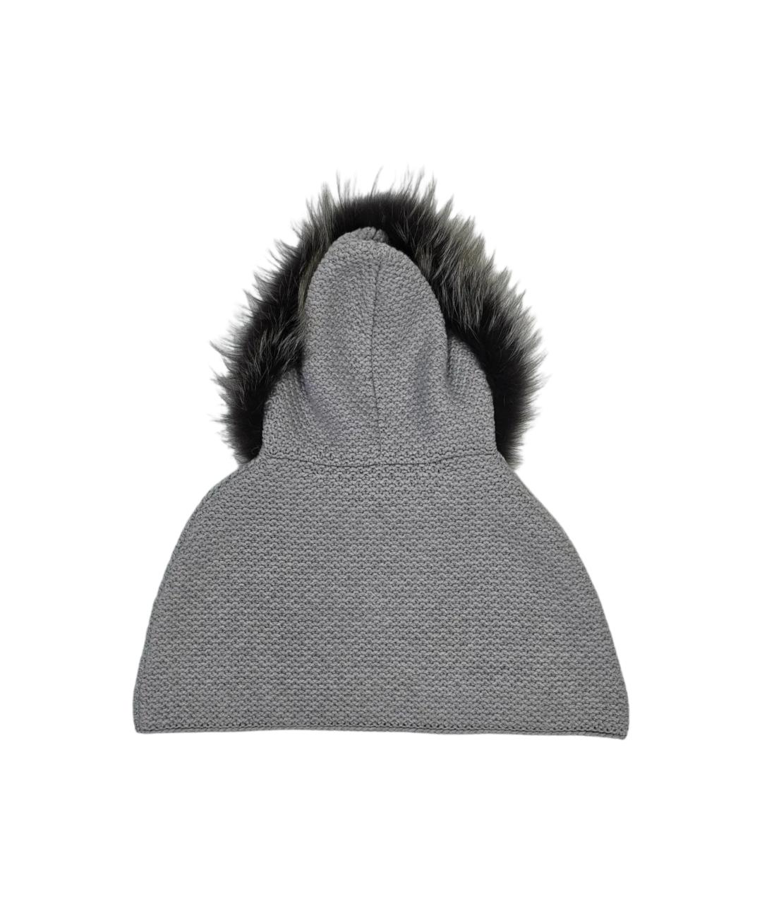 FABIANA FILIPPI Серый кашемировый капюшон, фото 3