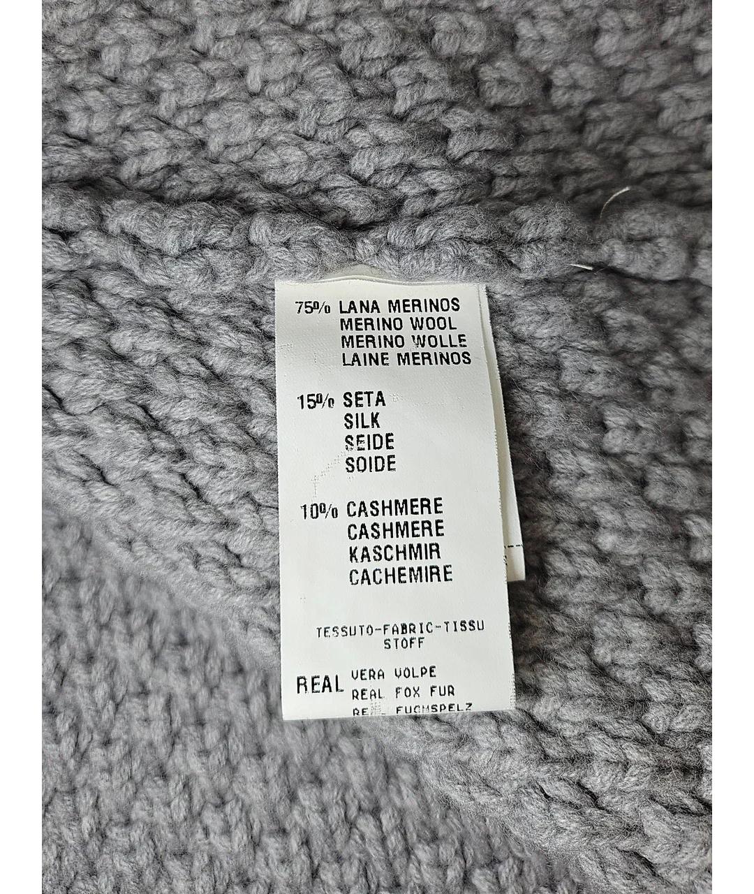 FABIANA FILIPPI Серый кашемировый капюшон, фото 5
