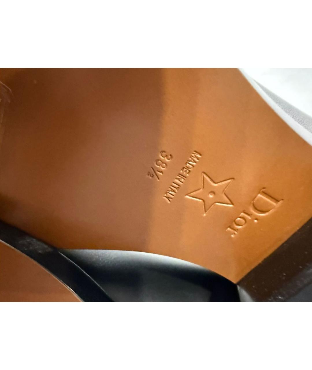 CHRISTIAN DIOR Черные кожаные сапоги, фото 4