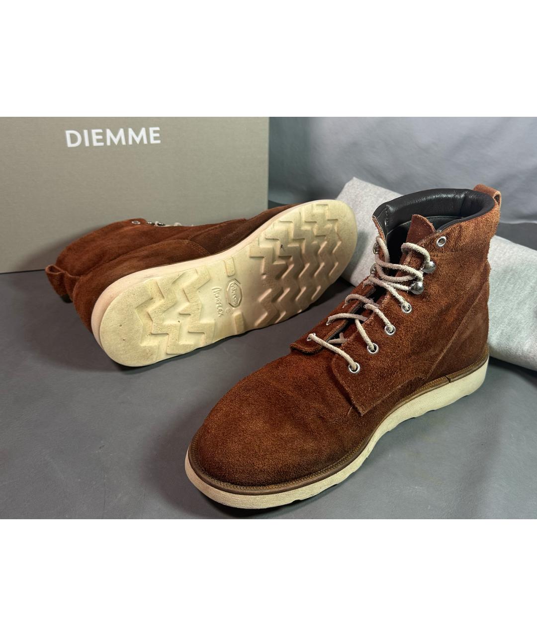 DIEMME Коричневые замшевые высокие ботинки, фото 8