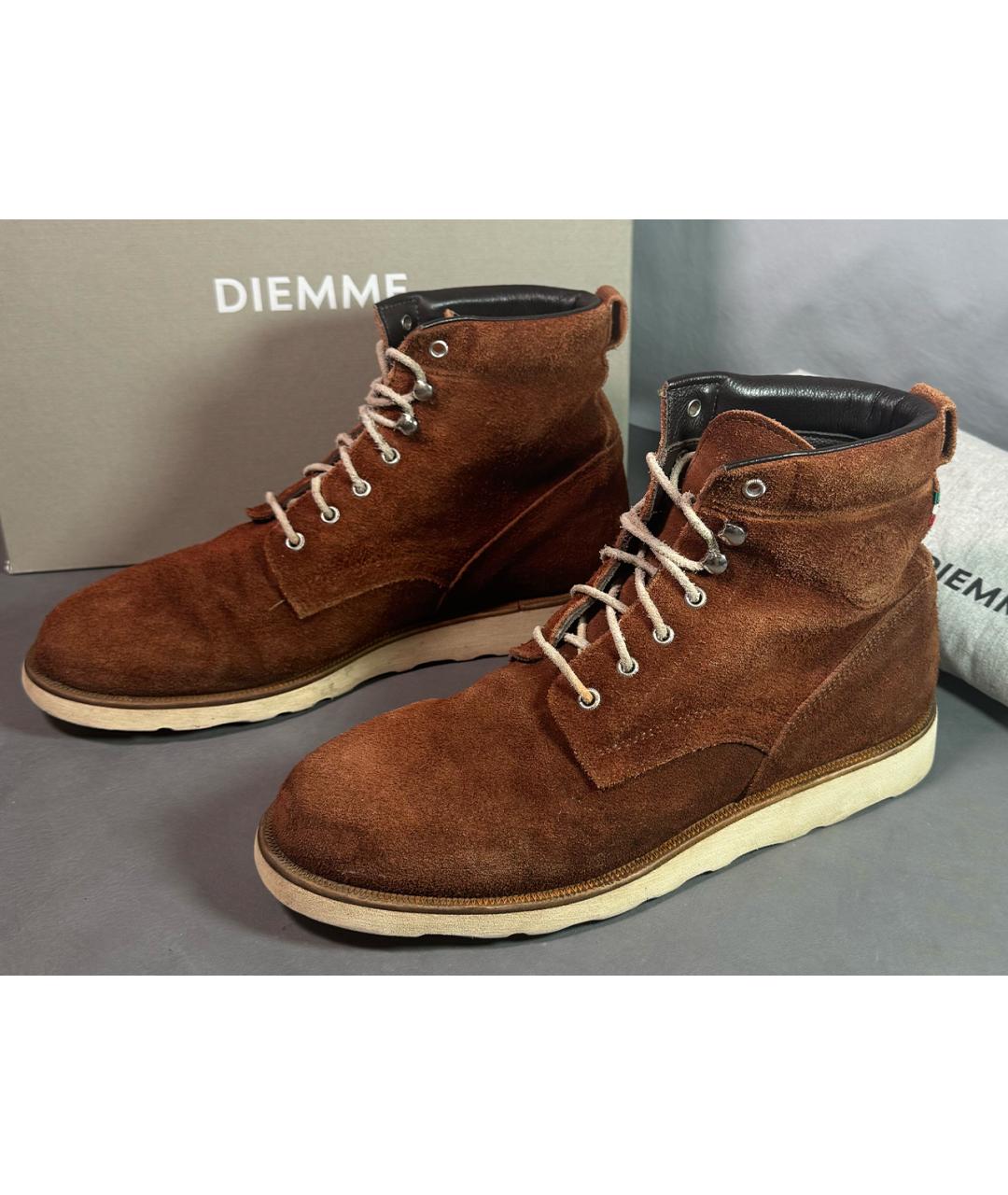 DIEMME Коричневые замшевые высокие ботинки, фото 9