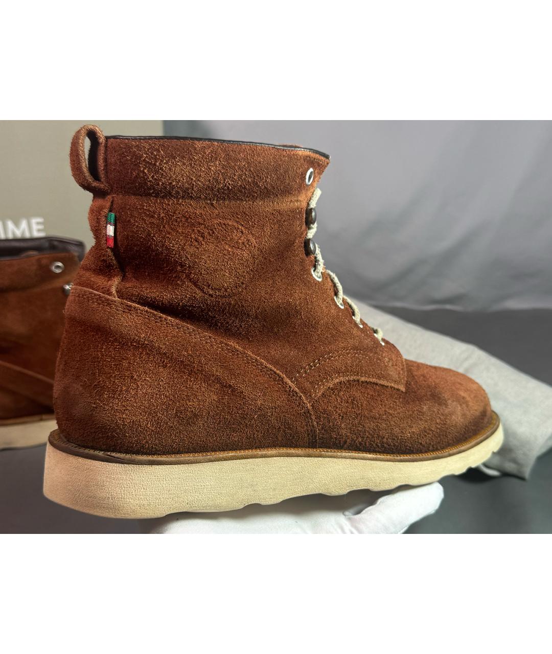 DIEMME Коричневые замшевые высокие ботинки, фото 5