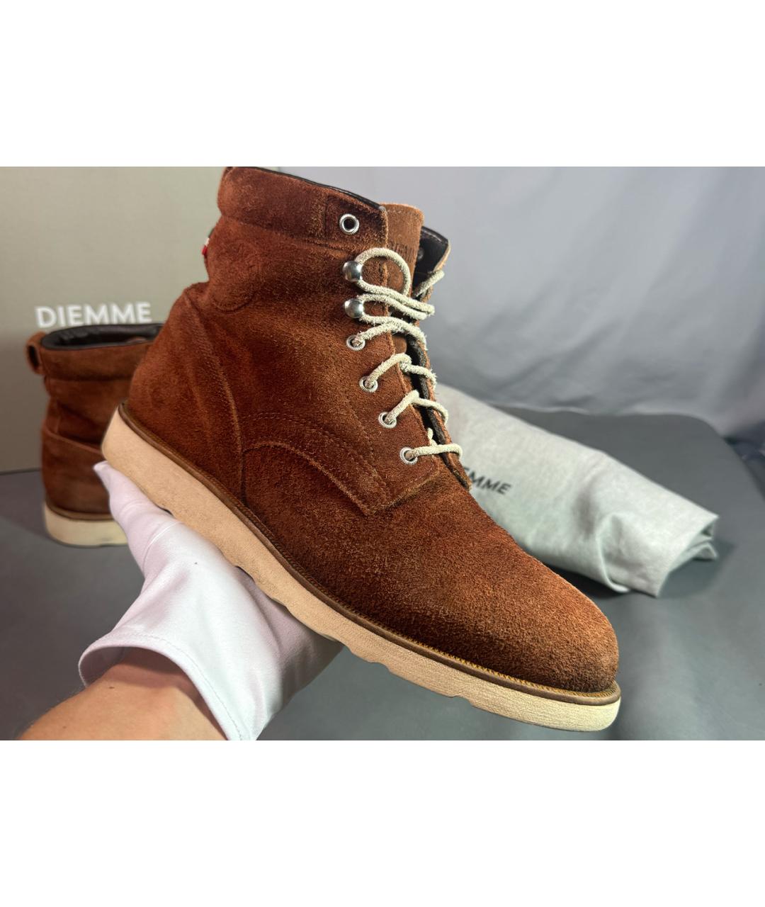DIEMME Коричневые замшевые высокие ботинки, фото 4