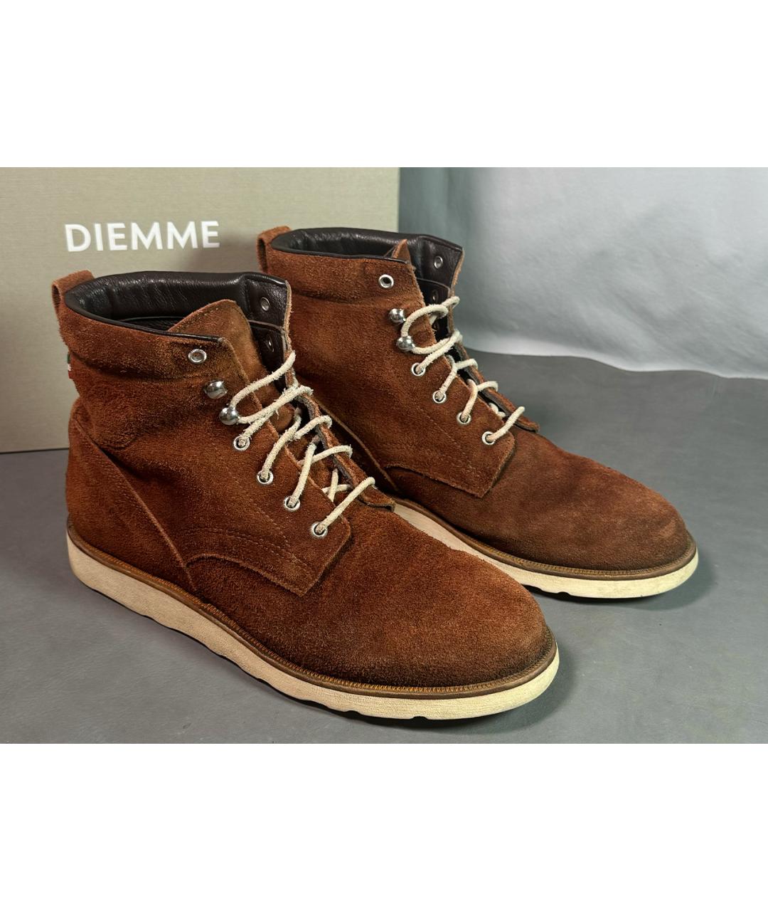 DIEMME Коричневые замшевые высокие ботинки, фото 3