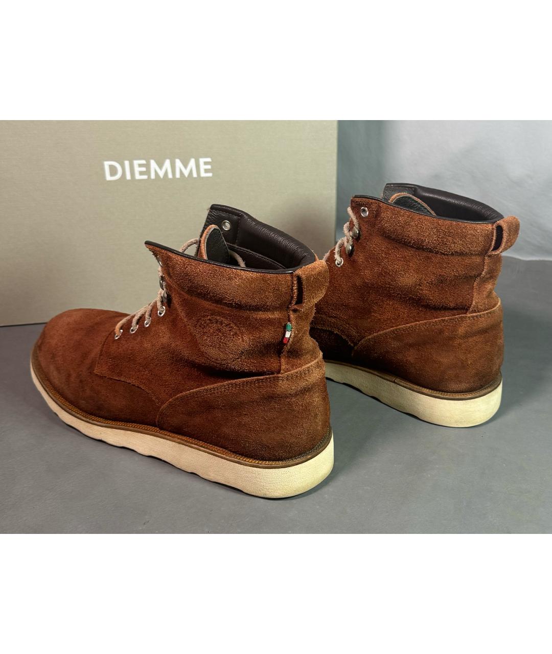 DIEMME Коричневые замшевые высокие ботинки, фото 7