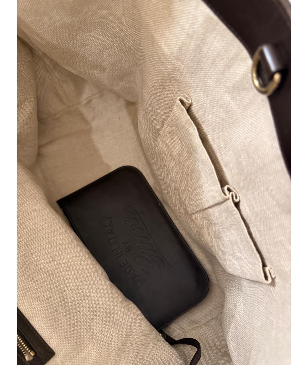 GUCCI Бежевая тканевая пляжная сумка, фото 3