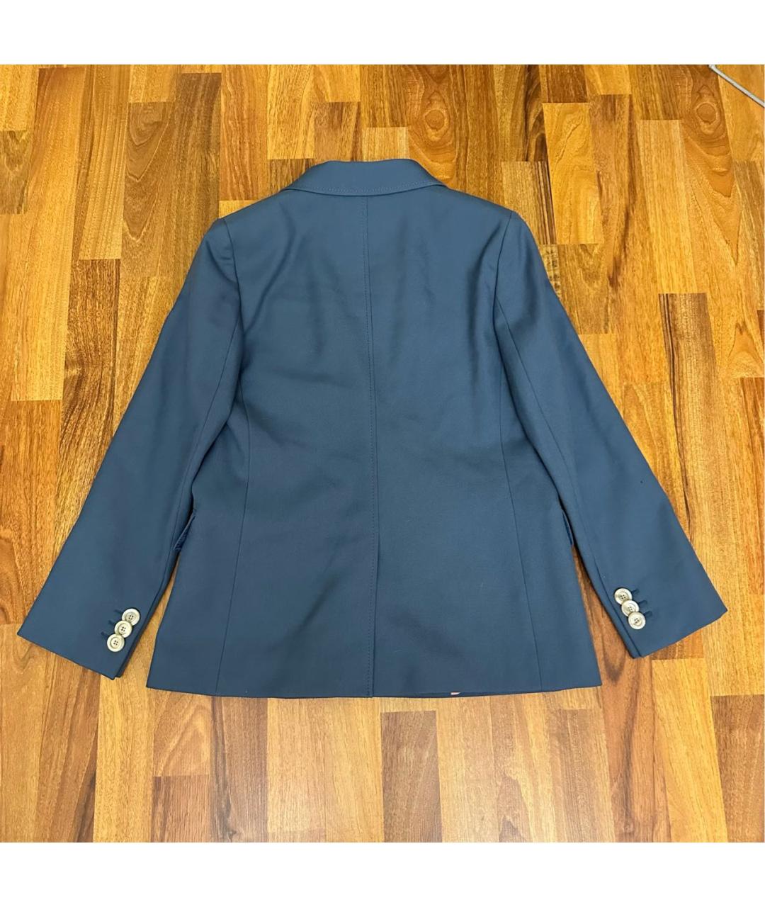 GUCCI Голубой шерстяной жакет/пиджак, фото 2